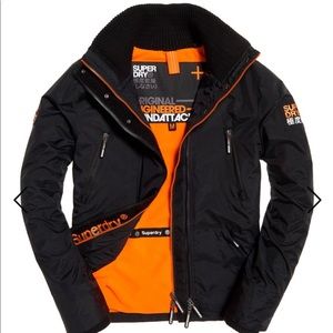 Superdry Jackets \u0026 Coats | Superdry Black Orange Flight Jacket Mens 3XL | Color: Black/Orange | Size: 3XL | Watchaselling's Closet